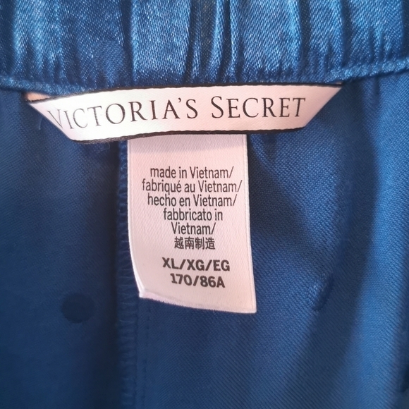 VICTORIA'S Secret Blue Polka Dot Pajama Pants XL - Picture 5 of 5
